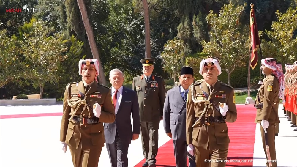 Prabowo Tiba di Istana Basman, Langsung Disambut Raja Abdullah II