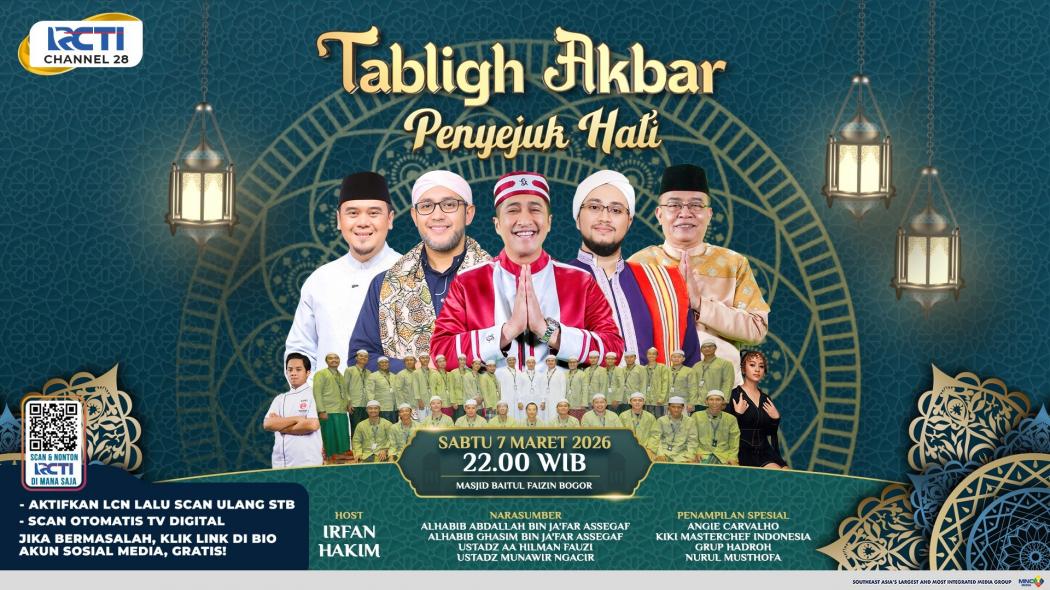 Tabligh Akbar Penyejuk Hati Kembali Hadir, Dakwah Menenangkan Hati dan Sholawat Syahdu Live di RCTI