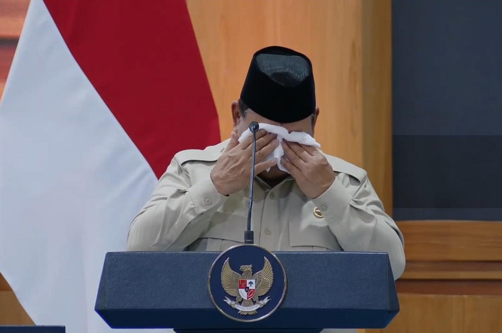 Momen Prabowo Menangis Terharu, Apresiasi Baznas Salurkan Bantuan ke Palestina