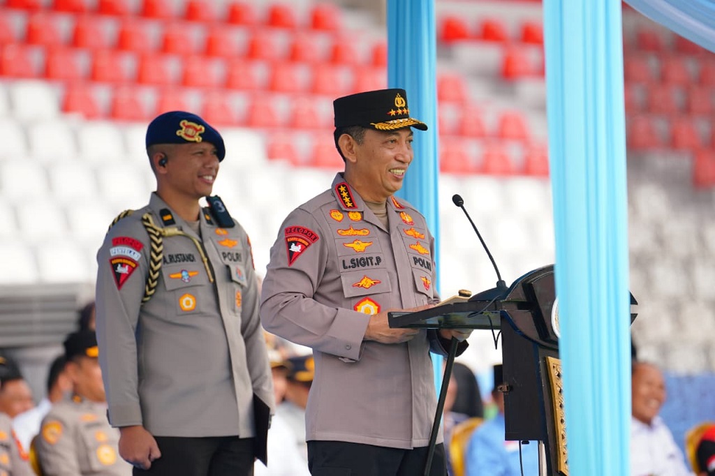 Kapolri Pimpin Apel Ojol-Buruh di Sumsel: Jaga Persatuan, Jangan Mudah Terprovokasi!