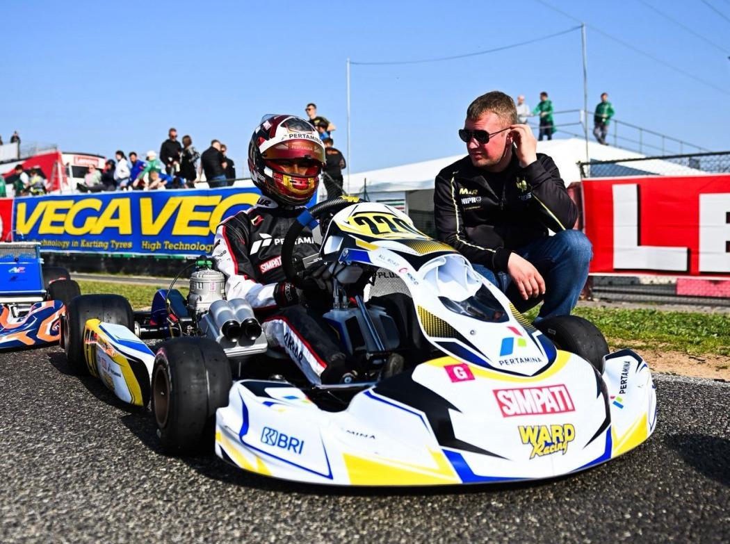 Pembalap Indonesia Qarrar Firhand Tembus 10 Besar WSK Super Master Series Italia, Lawan 75 Pembalap Dunia