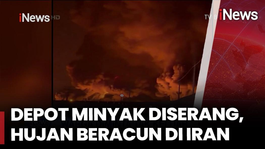 Langit Teheran Menghitam Usai Depot Minyak Iran Dihantam Israel, Warga Diminta Tak Keluar Rumah