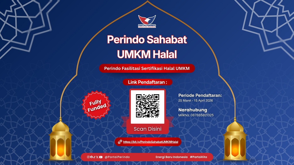 Perindo Hadirkan Program Sertifikasi Halal untuk UMKM, Bangun Kepercayaan Konsumen ke Penguatan Ekonomi Rakyat