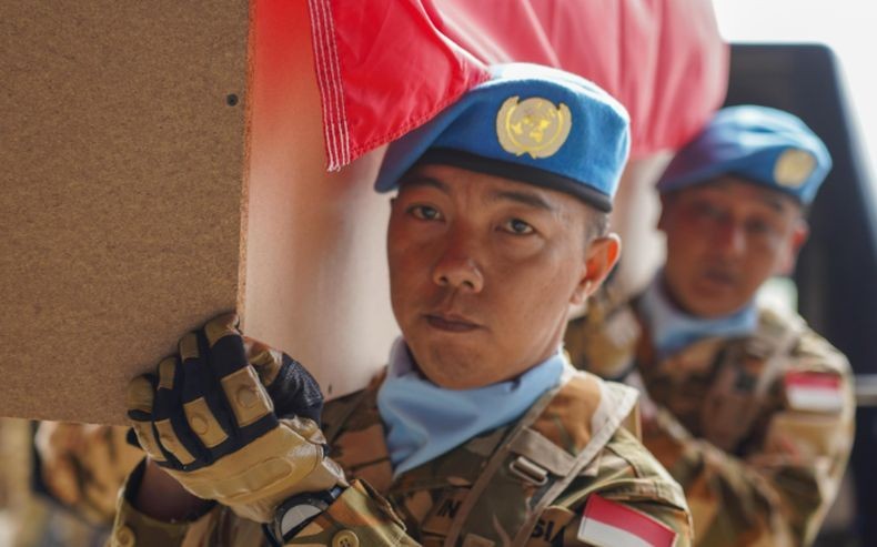 Haru! UNIFIL Lepas Jenazah 3 Prajurit TNI dengan Upacara Penghormatan