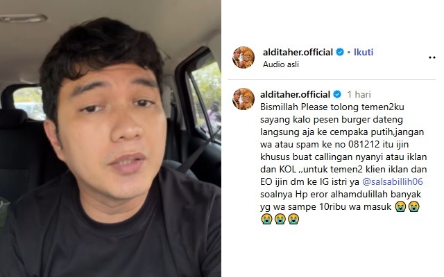Bagikan Nomor WA, Ponsel Aldi Taher Ngehang Diserbu 10.000 Pesan dari Netizen