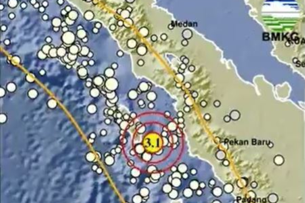 Gempa Hari Ini Magnitudo 3,1 Guncang Nias Selatan Sumut