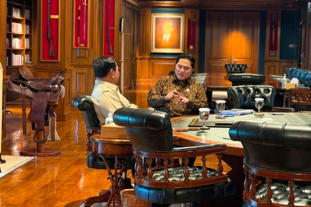 Erick Thohir Temui Prabowo, Bahas Mega Proyek Akademi Olahraga dan TC Timnas Indonesia