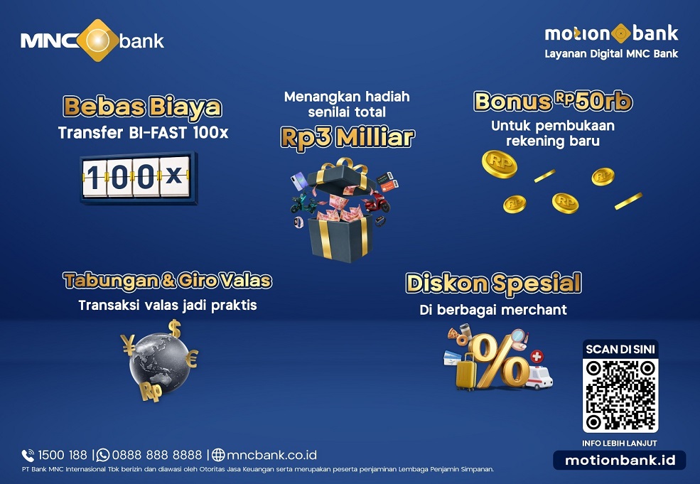 Hidup Jadi Lebih Mudah, Andalkan Bebas Biaya Transaksi di MotionBank