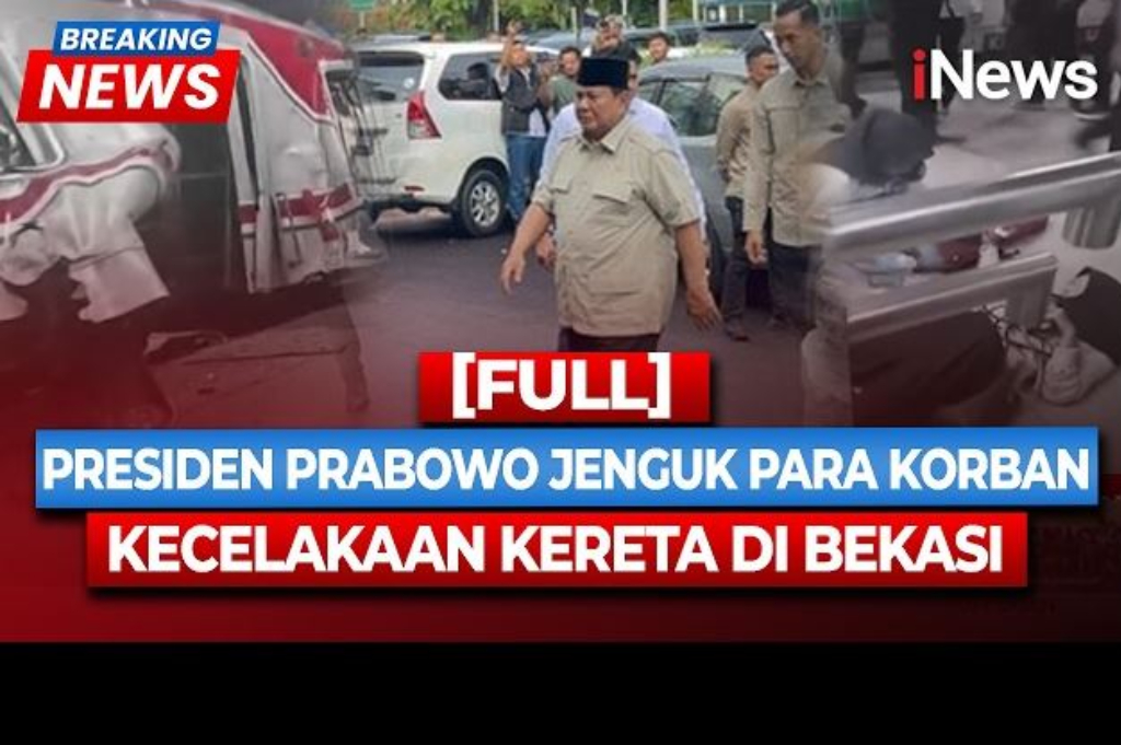 Gerak Cepat! Prabowo Kunjungi Korban Kecelakaan Kereta di Bekasi, Perintahkan Investigasi