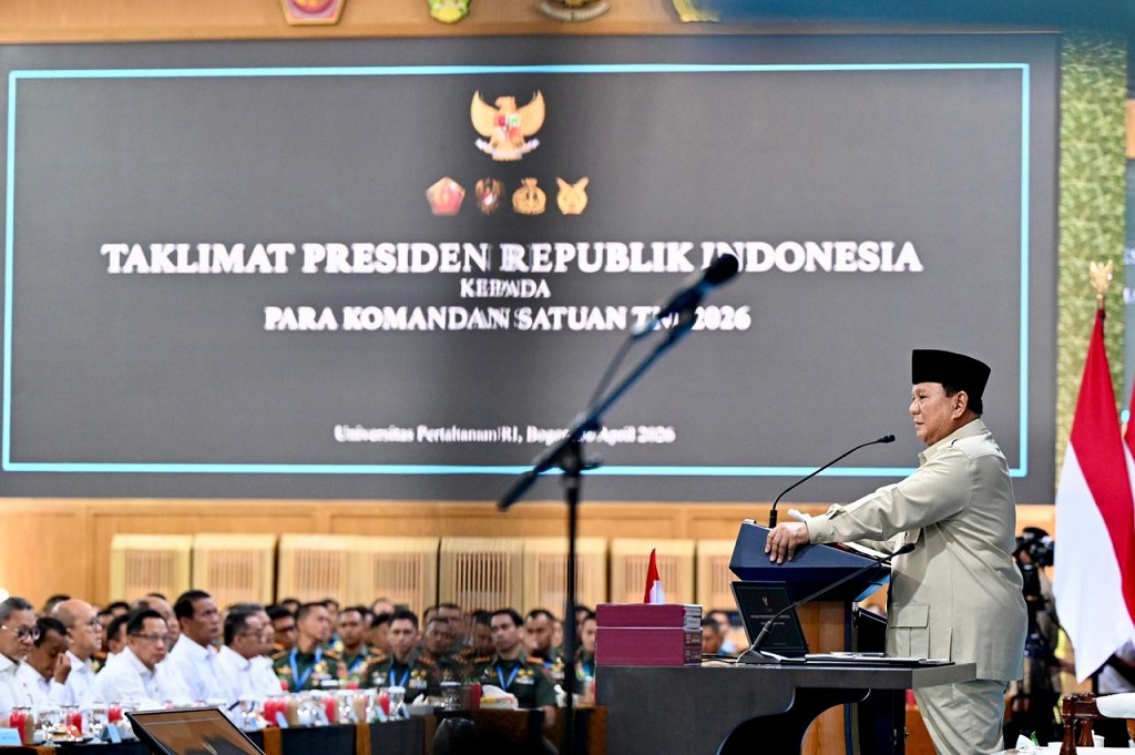 Prabowo Kobarkan Semangat dan Soliditas 1.500 Komandan Satuan TNI