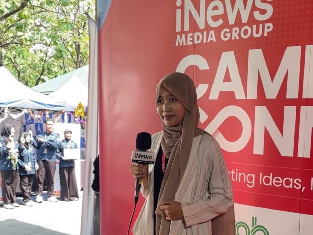 iReporter Bikin Mahasiswa UNS Ketagihan Live Report Depan Kamera di iNews Media Group Campus Connect