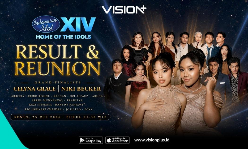 Selangkah Lagi! Celyna Grace dan Niki Becker Berebut Gelar Indonesian Idol 2026, Nonton di VISION+