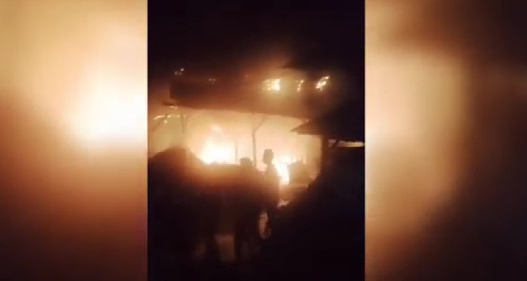 Kebakaran Hebat di Asahan, Rumah Produksi Tahu Goreng Ludes Dilalap Api