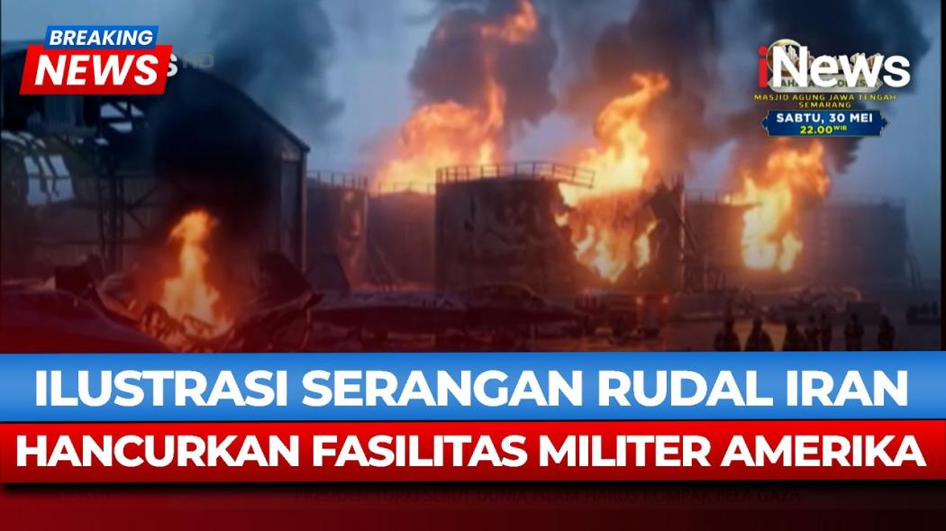 Iran Rilis Video AI Serangan Rudal ke Pangkalan AS, 228 Aset Militer Disebut Rusak