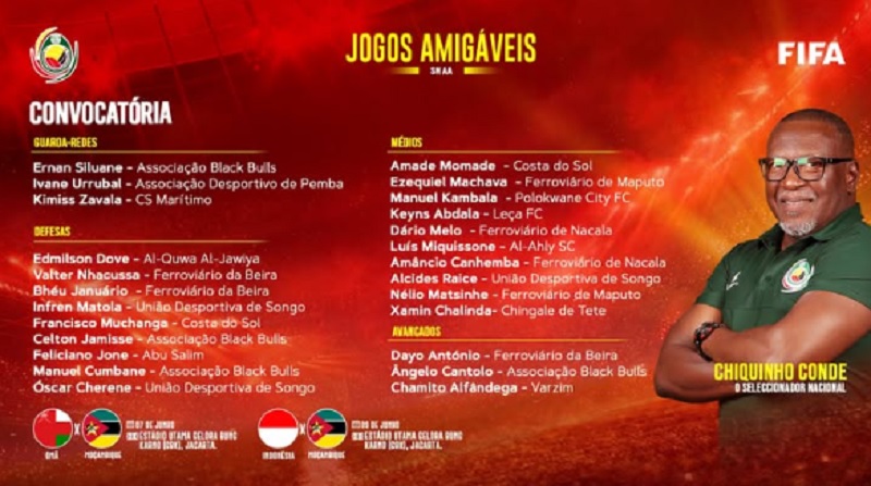 Daftar 25 Pemain Mozambik untuk Hancurkan Timnas Indonesia: Bintang Premier League Dicoret!