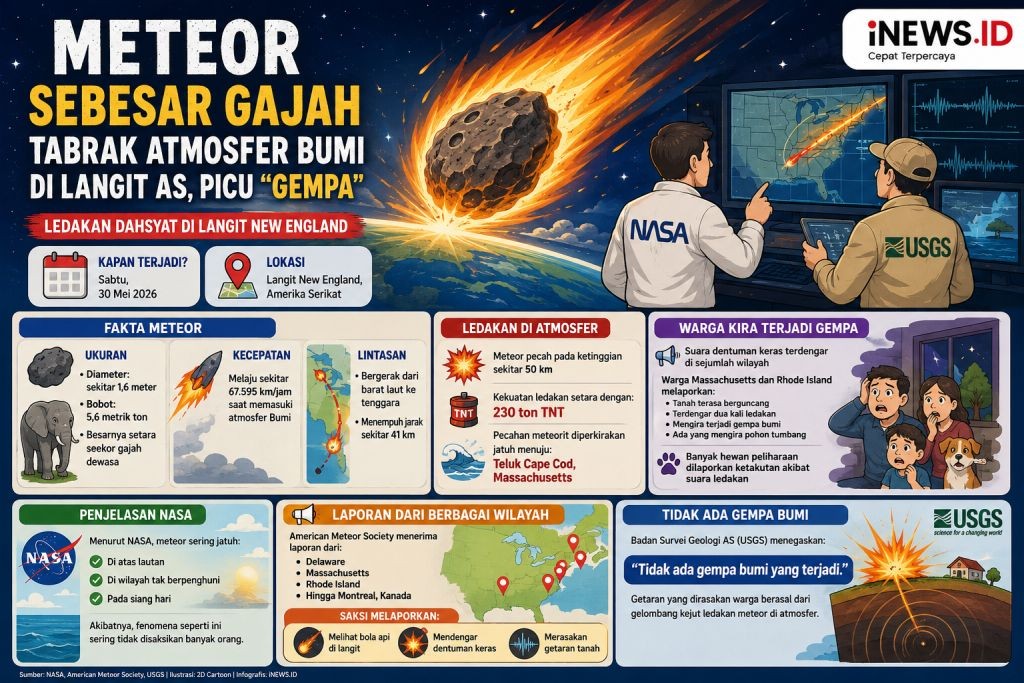 Meteor yang Tabrak Atmosfer Bumi Picu Dentuman dan 