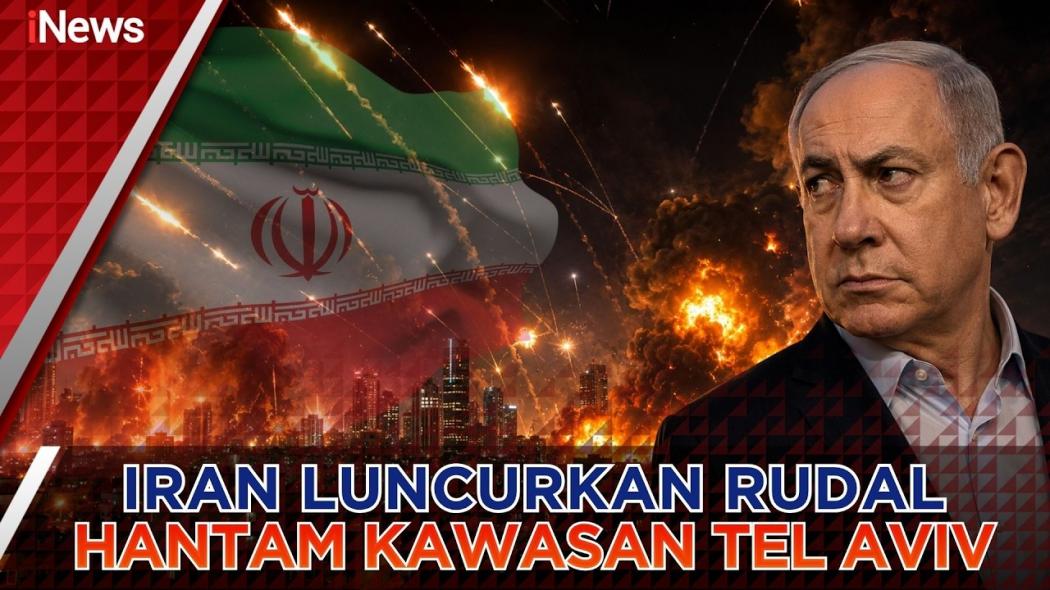 Belasan Rudal Iran Hantam Kawasan Tel Aviv, Sirene Serangan Udara di Israel Meraung