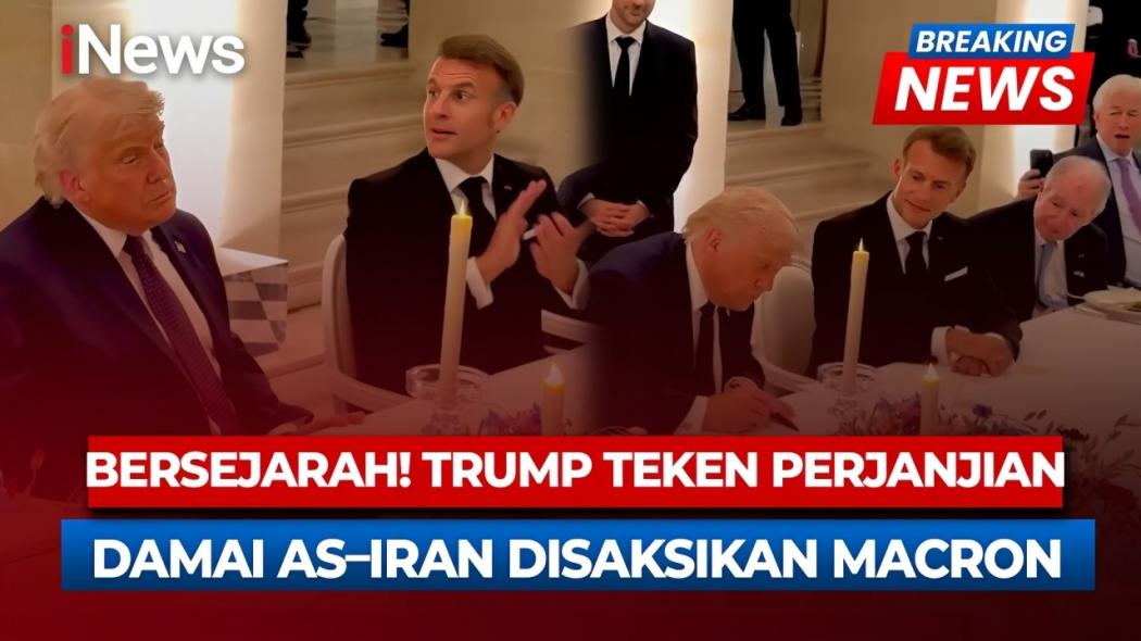Meja Makan Versailles Jadi Saksi, Donald Trump Teken Perjanjian Damai dengan Iran
