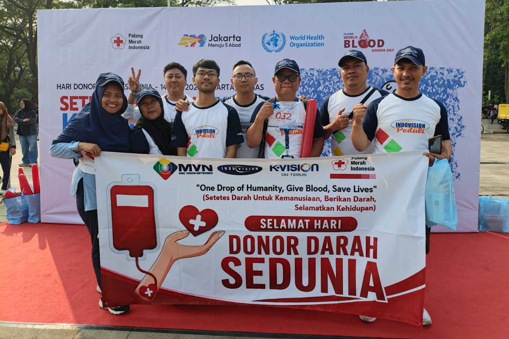 PT MNC Vision Networks Tbk Berpartisipasi dalam Jalan Sehat Hari Donor Darah Sedunia 2026 di Monas