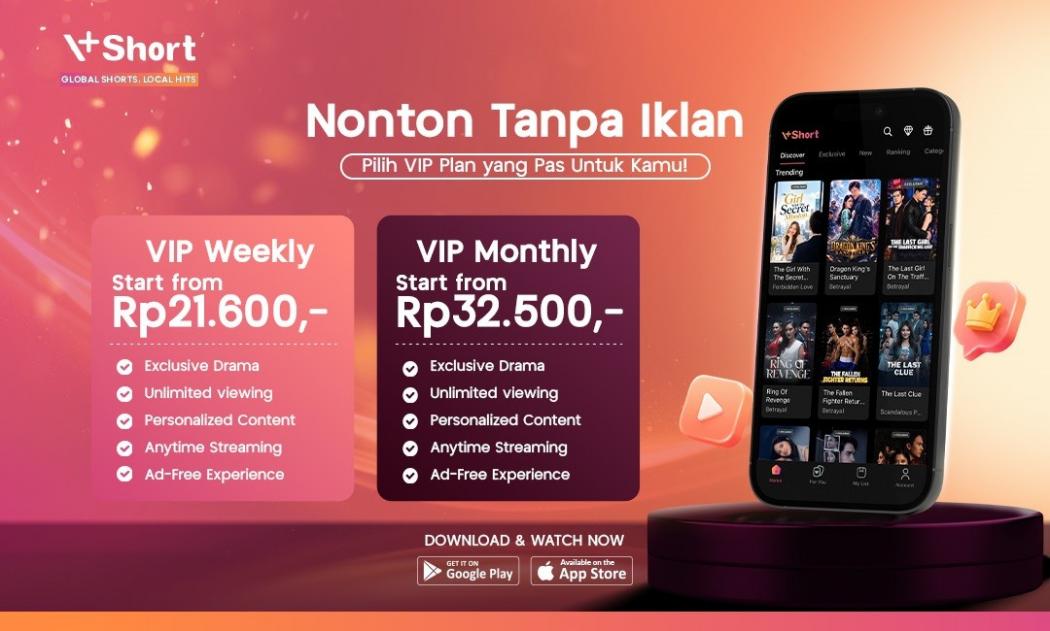 Nonton Microdrama V+Short Lebih Puas, Upgrade ke VIP Plan Sesuai Kebutuhan!