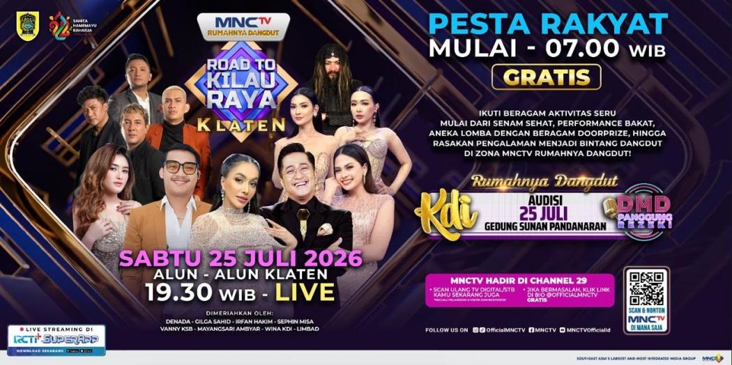 Road To Kilau Raya MNCTV Siap Ajak Pemirsa Nonstop Joget dan Sing Along Lagu-Lagu Viral dari Klaten
