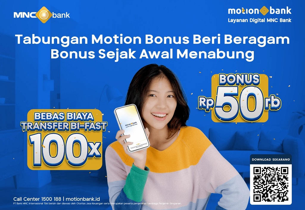 Motion Bonus: Tabungan Digital MNC Bank dengan Beragam Bonus Sejak Awal Menabung