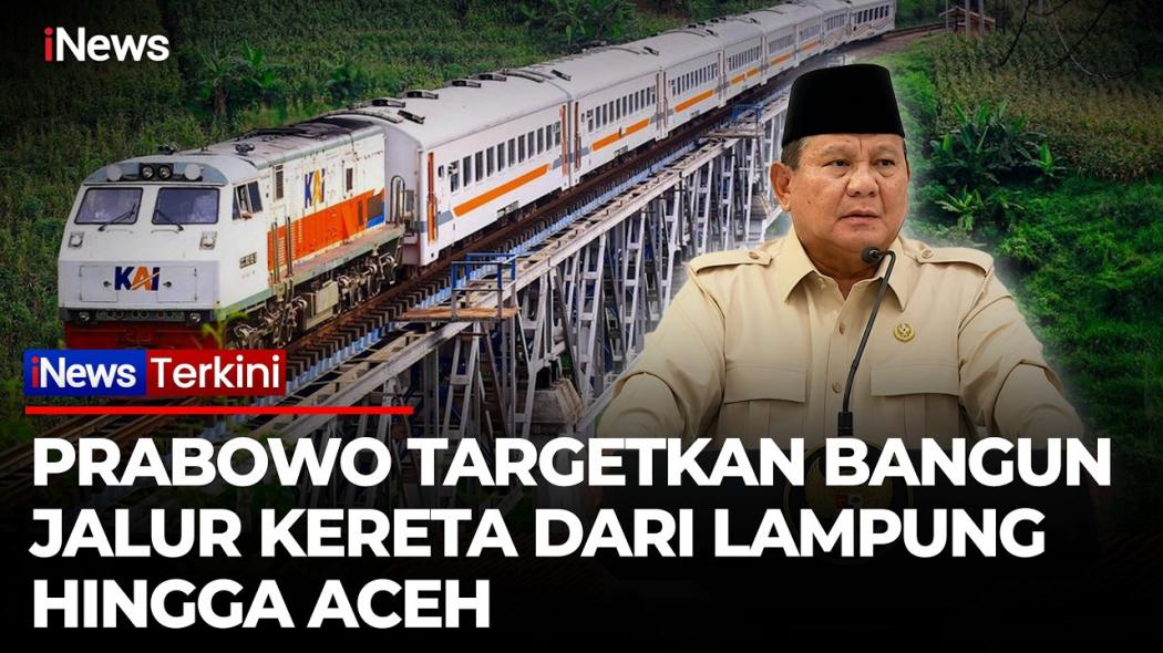 Prabowo Targetkan Pembangunan Kereta Api Trans Sumatra dan Trans Kalimantan