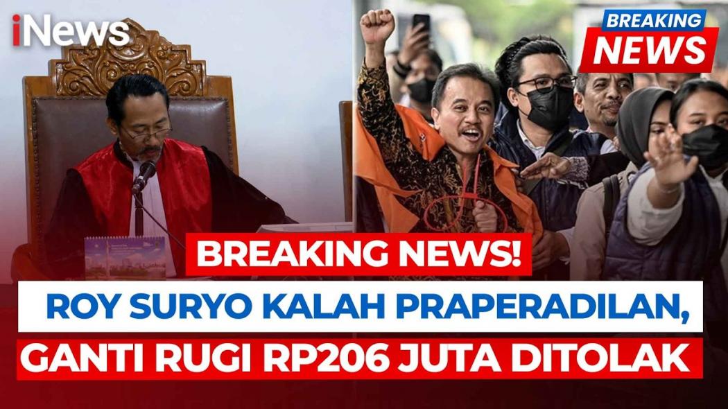 Hakim Tolak Praperadilan Jilid 3 Roy Suryo Terkait Ganti Rugi