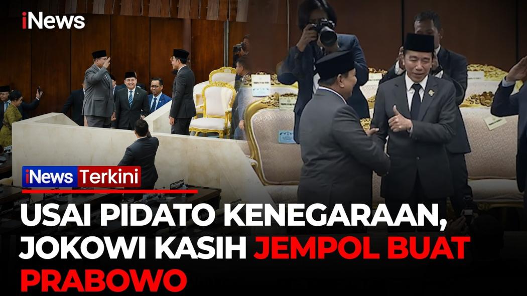 Momen Hangat di Sidang Tahunan MPR: Prabowo Beri Hormat, Jokowi Balas Acungkan Jempol
