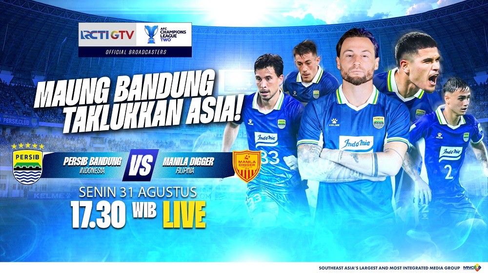 Live RCTI Malam Ini! Persib Vs Manila Digger Laga Hidup Mati ACL 2