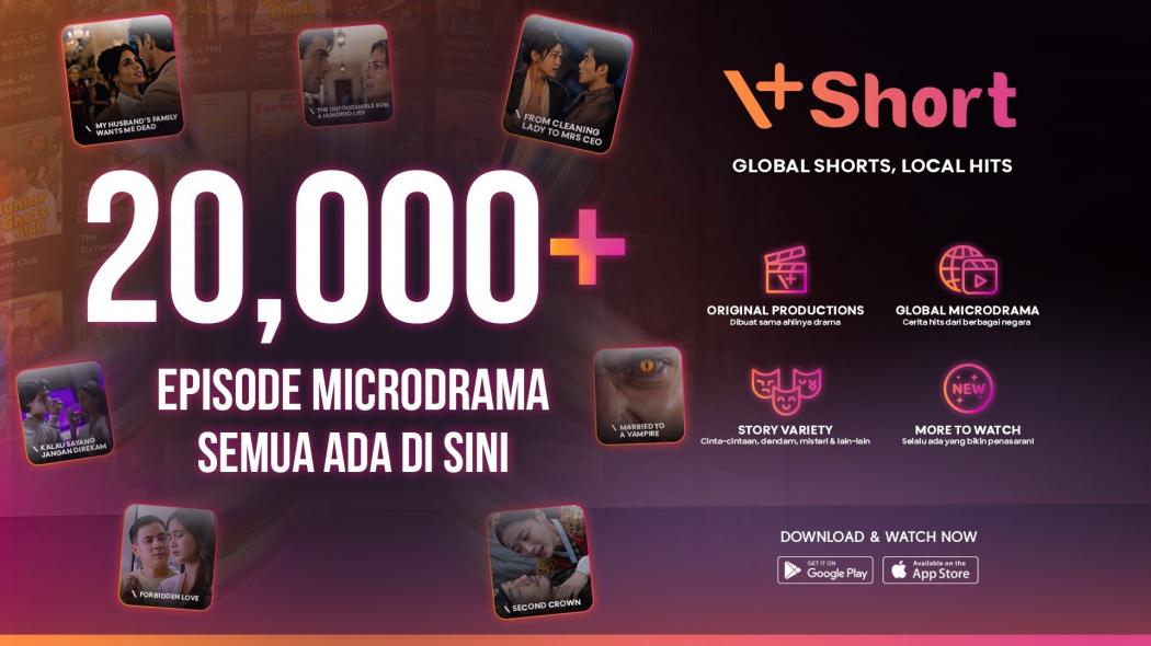 Dari Romansa hingga Thriller, Ada 20.000+ Episode Microdrama Seru di V+Short