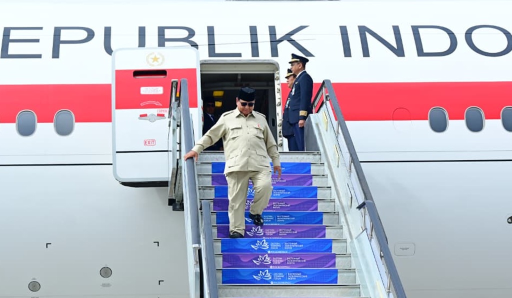 Prabowo Tiba di Vladivostok, Disambut Pejabat Tinggi Rusia