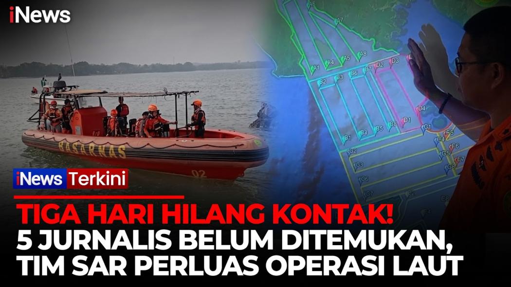 11 Kapal Lagi Dikerahkan Bantu Perluas Operasi SAR Cari 5 Jurnalis yang Hilang Kontak di Selat Sunda 