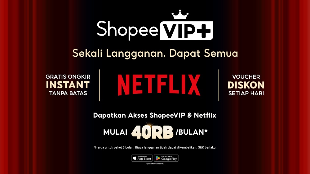 ShopeeVIP+ Hadirkan Pengalaman Sekali Langganan, Dapat Semua, Semakin Lengkap dengan Akses Netflix