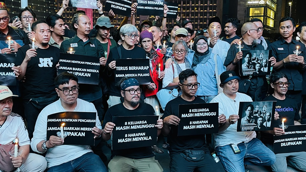 PFI Jakarta Gelar Doa Bersama untuk Keselamatan Jurnalis iNews dan 4 Wartawan yang Hilang Kontak 