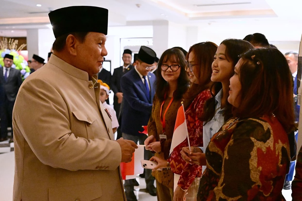Tiba di India, Prabowo Disambut Hangat Diaspora dan Mahasiswa Indonesia
