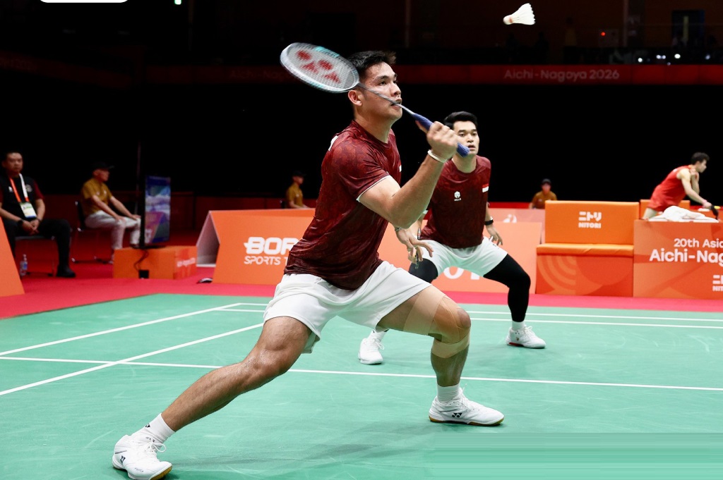 Leo/Daniel Takluk, Indonesia vs Malaysia 2-2 di Perempat Final Asian Games 2026