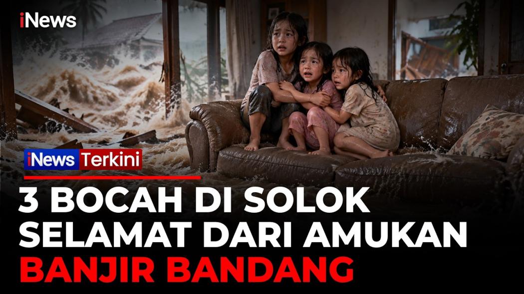 Mencekam! Tiga Bocah Selamat Setelah Bertahan dari Terjangan Banjir Bandang Solok di Atas Sofa