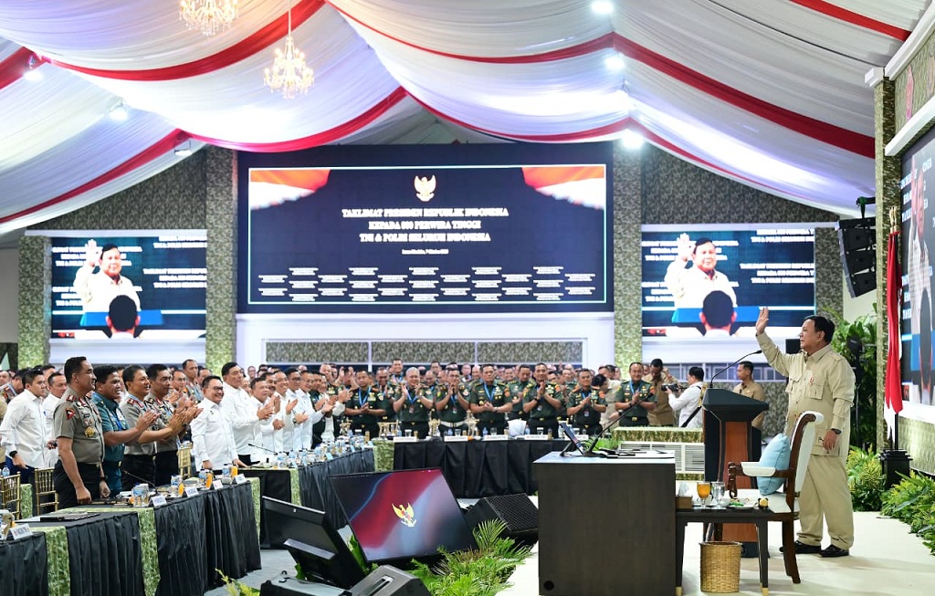 Prabowo Tekankan Penguatan TNI-Polri Hadapi Tantangan Keamanan Global