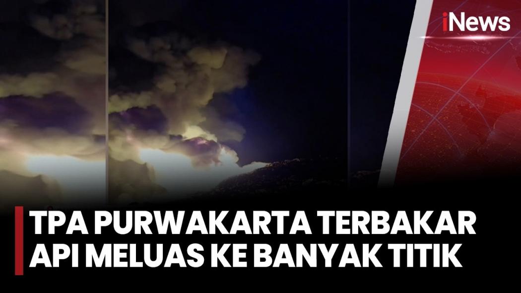 Kebakaran TPA Cikolotok Purwakarta Meluas, Api Melahap 1 Hektare Lahan di Enam Titik