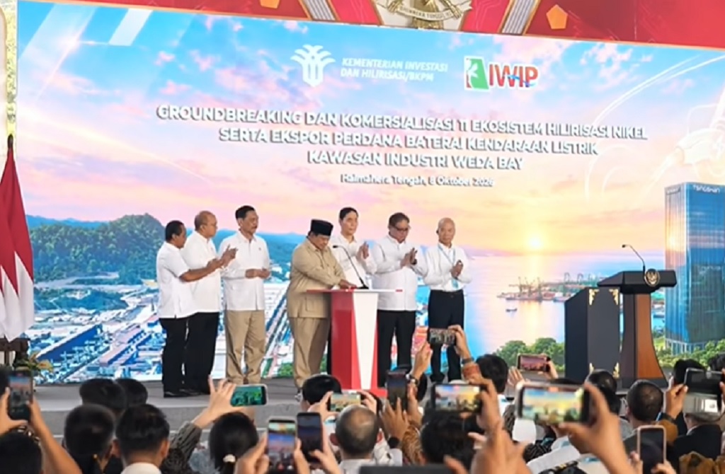 Prabowo Resmikan Ekspor Baterai Kendaraan Listrik dan 11 Proyek Hilirisasi Senilai Rp180 Triliun