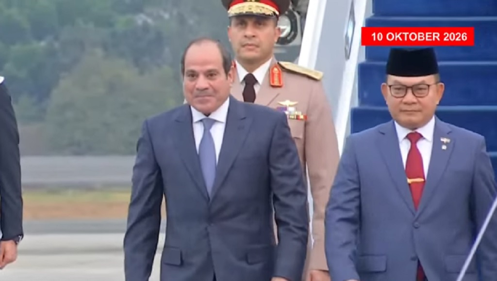 Presiden Mesir El-Sisi Tiba di Indonesia, Bertemu Prabowo di Istana Besok