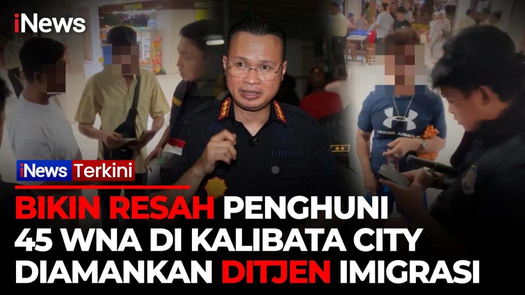 Petugas Gabungan Imigrasi Razia WNA di Kalibata City, 45 Orang Diamankan
