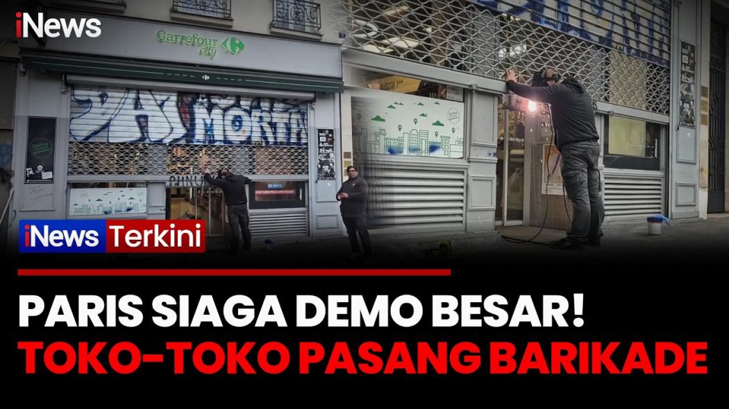 Paris Siaga Kerusuhan, Toko-Toko di Bastille Ditutup Papan Kayu Jelang Demo Besar