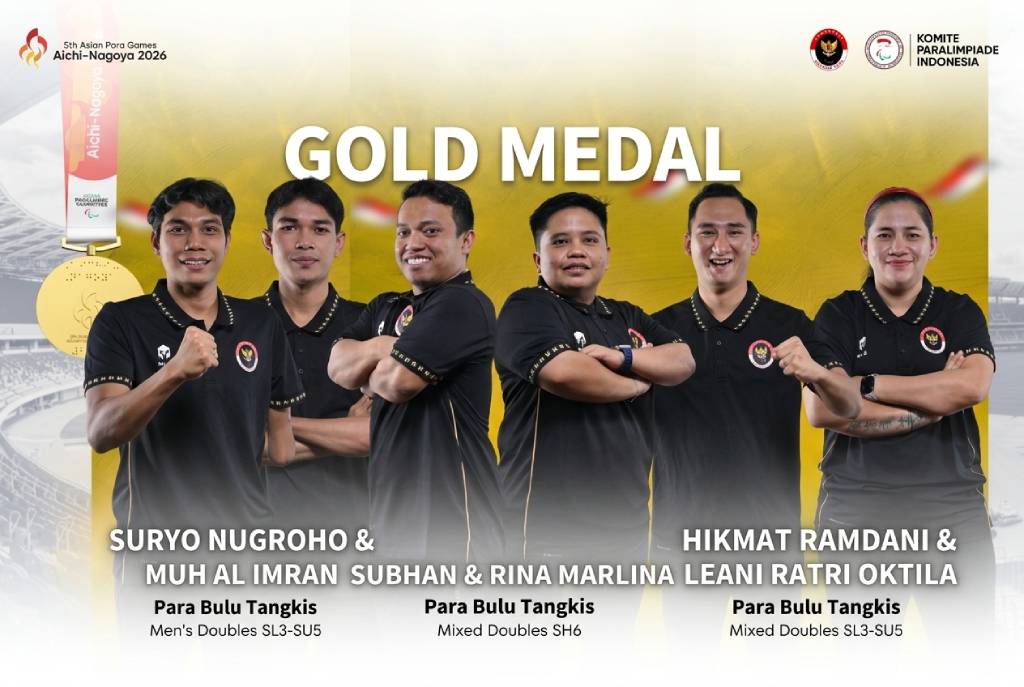 Indonesia Borong 3 Emas Asian Para Games 2026 dalam Sehari dari Bulutangkis