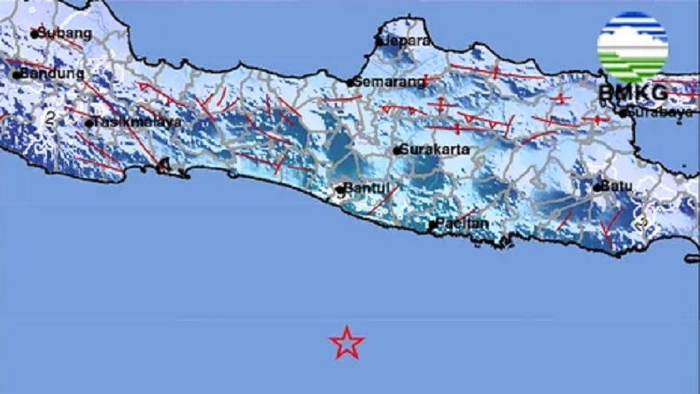 Gempa Magnitudo 5,4 Guncang Gunungkidul, Kedalaman 10 Km