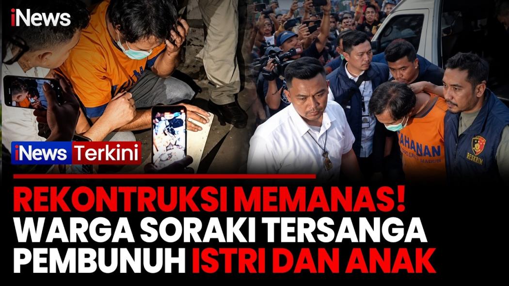 Warga Madiun Murka! Tersangka Pembunuhan Istri Siri dan Anak Disoraki saat Rekonstruksi