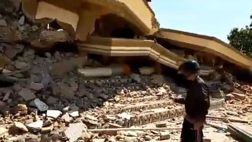 Gempa Lombok, Jamaah Salat Isya Tertimbun di Masjid Belum Dievakuasi
