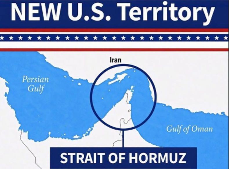 Trump Posting Gambar Peta Selat Hormuz Milik AS