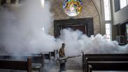 Jelang Hari Raya Natal, Gereja Santo Yosef Palembang Difogging